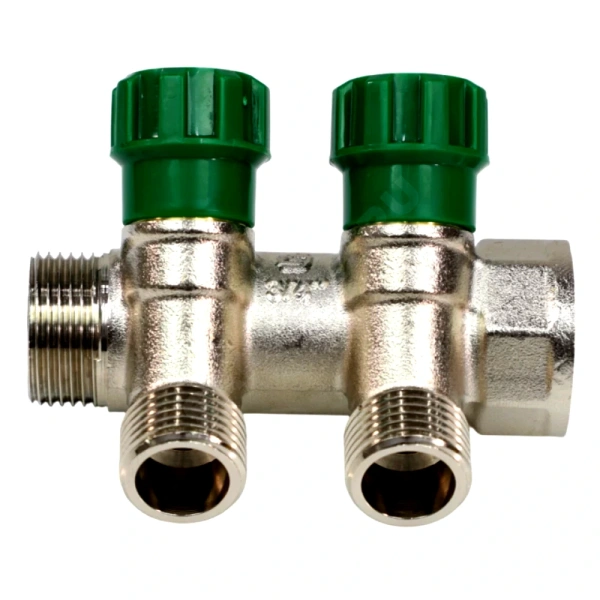 Коллектор лат клап рег 3/4" м/р 2в 1/2" ПУ н/р 36мм M210 SantechSystems