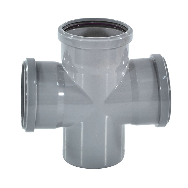 Труба PP-H сер б/н Дн50х1,8 L=0,25м в/к РосТурПласт 37640