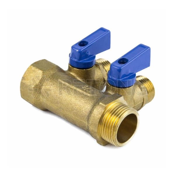 Коллектор лат шар/к син 3/4" м/р 3в 1/2" н/р 35мм Aquasfera 9025-02