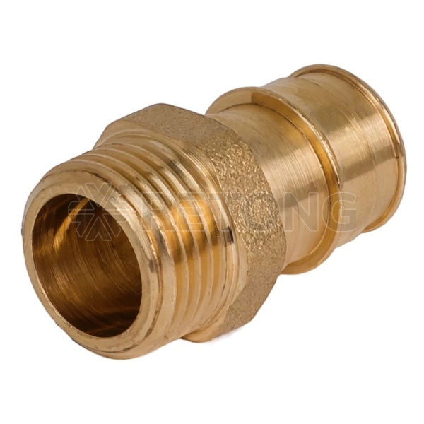 Муфта PE-X лат радиал Дн16х3/4" НР РОС .