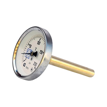 Термометр биметалл ТБП-Т 200С Дк63 L=100 G1/2" осев НПО ЮМАС