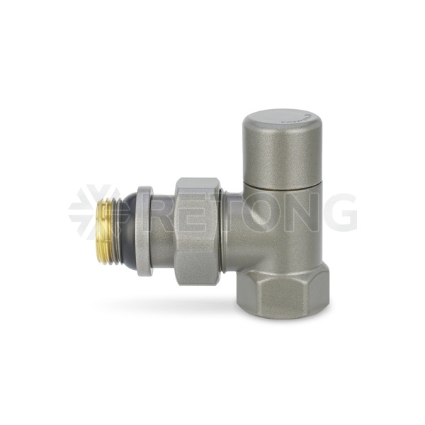 Запорный радиаторный клапан Varmega VMDV03-310404, 1/2" ВР-НР, угловой, серый