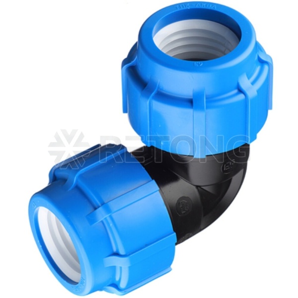 Отвод компресс ПЭ Дн40х90гр Ру16 VALFEX 121001214040