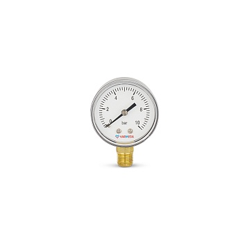Манометр радиальный Varmega VMMT10-501002, диаметр 50 мм, 10 бар, 1/4"
