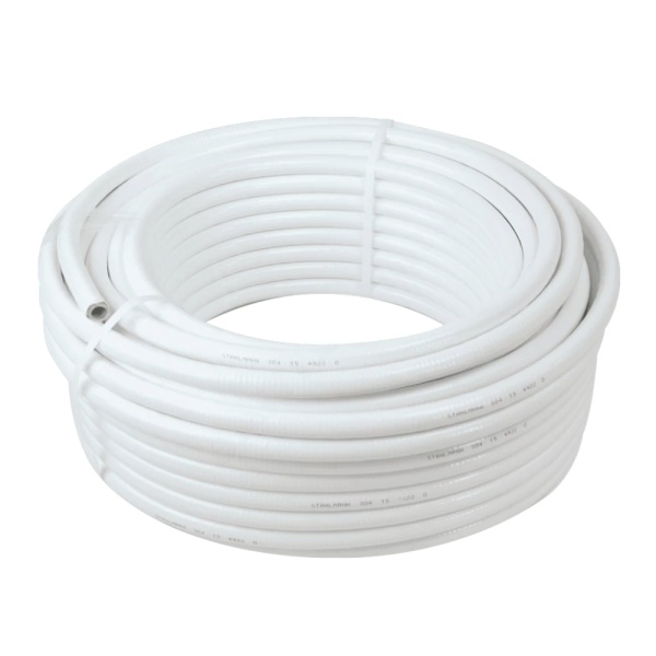 Труба гофр нерж SS304 бел 20A Ру15 (30м) отожжен STAHLMANN SP3042001030