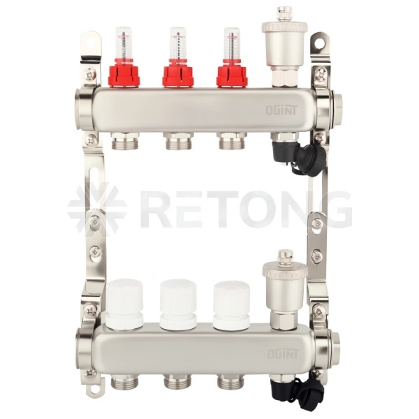 Группа коллект нерж расход 1" м/м 3в 3/4" ЕК н/р в/к Ogint 9505-02