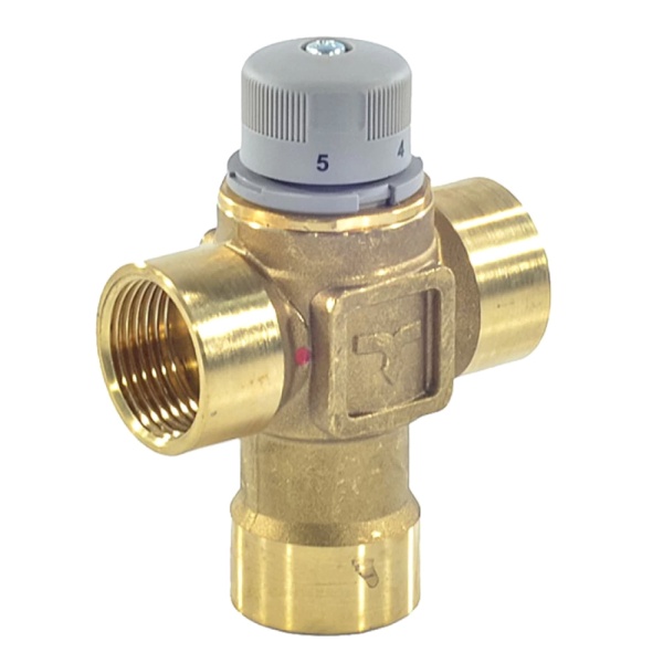 Клапан смес т/стат лат Ду15 Ру10 м/м Kvs1.5 30-60C Icma 90149AD05