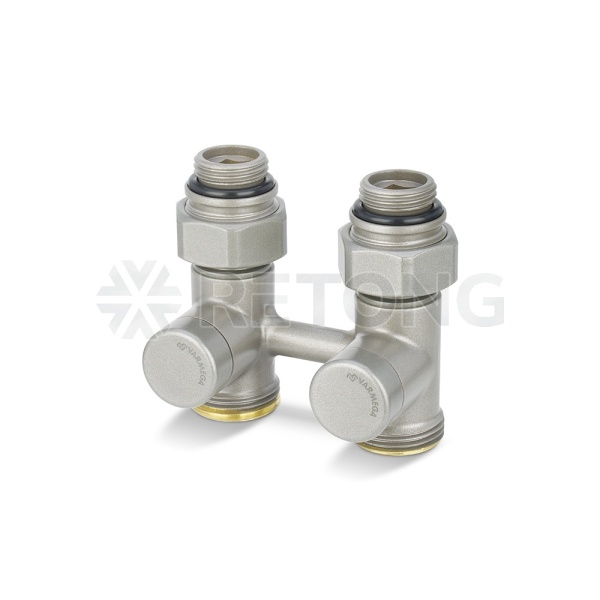 Узел нижнего подключения Varmega VMDV21-300415, 1/2"х3/4"EK НР, прямой, серый