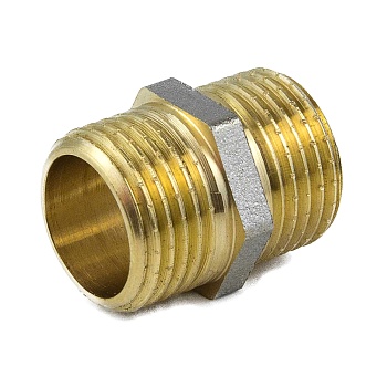 Ниппель лат Ду15 НР никель ГОСТ 32585 Aquasfera 9022-01