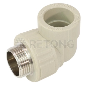 Угольник PP-R сер комб Дн32х1" НР VALFEX 10126032Г