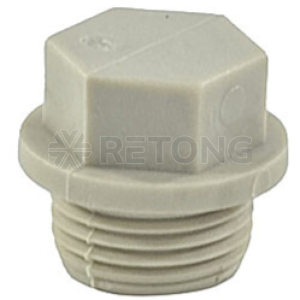Заглушка (пробка) PP-R сер Дн25х3/4" НР VALFEX 10163025Г