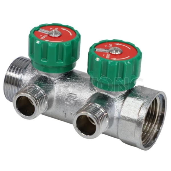 Коллектор лат клап рег 1" м/р 2в 1/2" ПУ н/р 45мм M110 SantechSystems