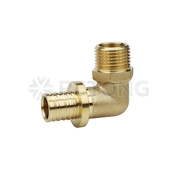 Угольник (угол) 90° с наружной резьбой Varmega Slide-fit VM51414, 20x3/4", аксиальный