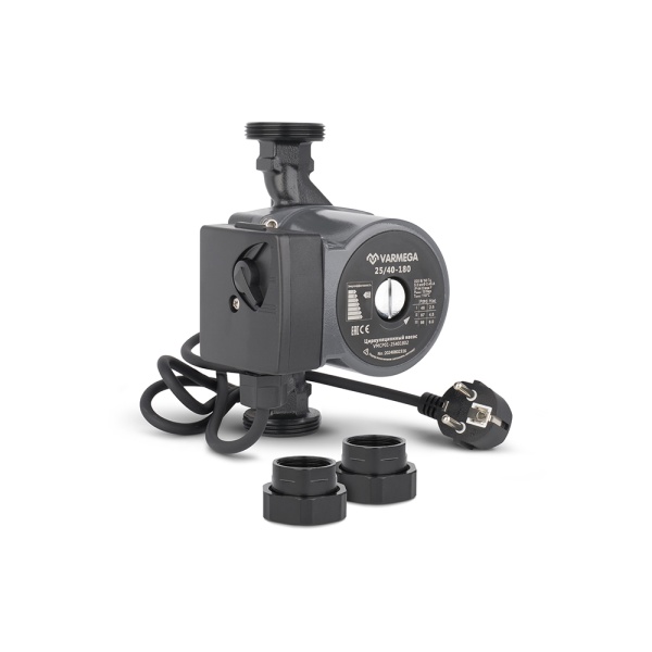 Насос циркуляционный Varmega VMCP01 Basic 25/40 180, VMCP01-25401802, с гайками