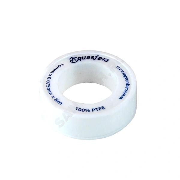 Лента ФУМ PTFE катушка 10ммх0,075ммх8м вода 6020 Aquasfera 6020-01