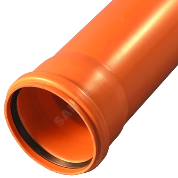 Труба НПВХ кор б/н Дн110х3,2 L=6,0м в/к SN4 KGEM Ostendorf 220060
