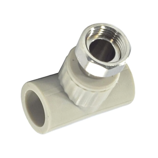 Тройник PP-R сер комб Дн20х1/2" нак/г VALFEX 10140020Г