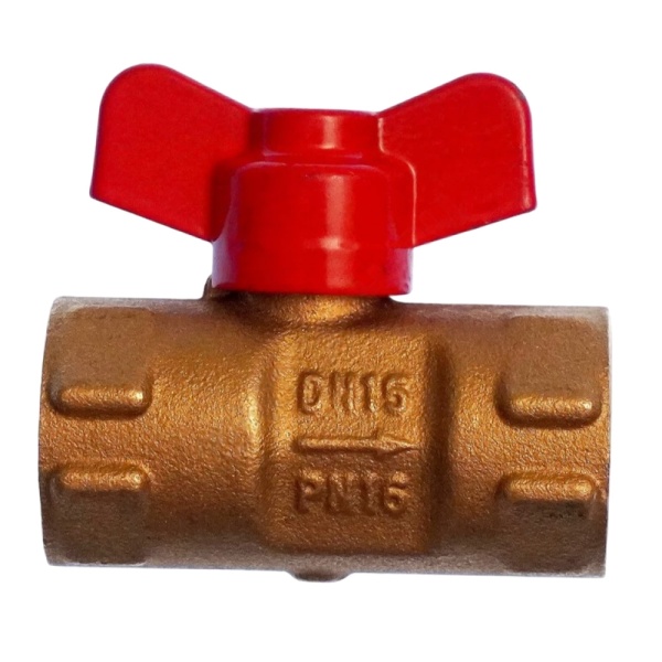 Кран д/ман шар лат 11б27пм(О)1 G1/2"-М20х1,5 Ру16 м/м баб Пензапромарматура 017011111
