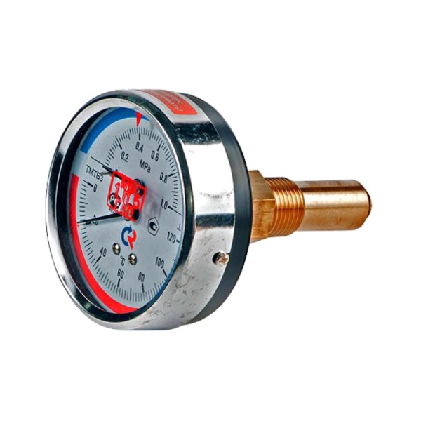 Термоманометр осев ТМТБ-31Т.1 120С 0-0,4МПа Дк80 G1/2" L=46мм Росма 00000002289