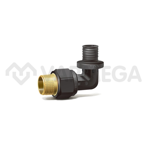 Угольник (угол) 90° с наружной резьбой Varmega Slide-fit VM51401, 16х1/2", комбинированный, аксиальн