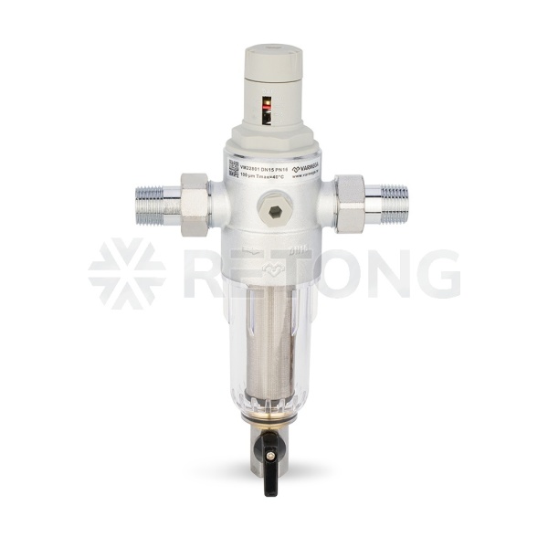 Комбинированный промывной фильтр Varmega VM22801, 1/2" НР, для холодной воды, с редуктором давления