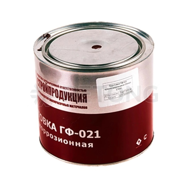 Грунтовка ГФ-021 2,5кг банка сер ГОСТ 25129-2020