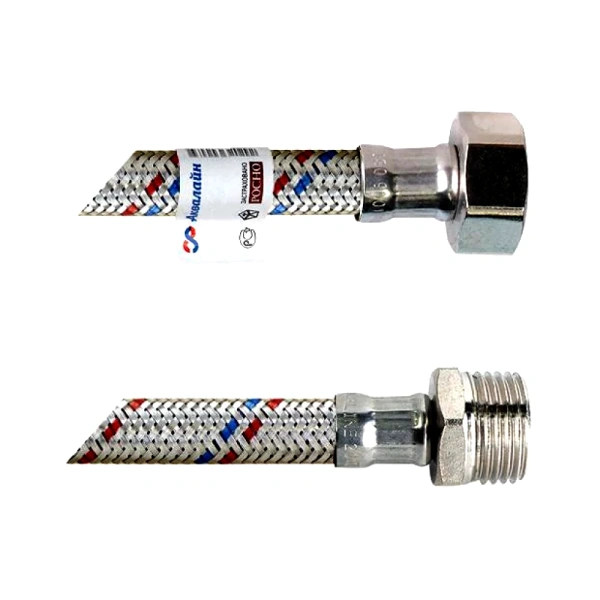 Подводка гибкая д/воды нерж М1/2"-Н1/2" 0.6м лат/г AQUALINE 01429
