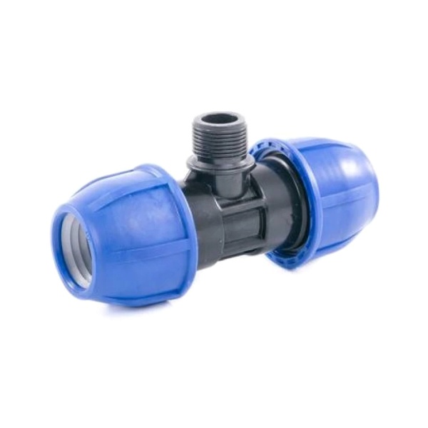 Тройник компресс ПЭ Дн32х3/4"х32 НР Ру16 РосТурПласт 11624