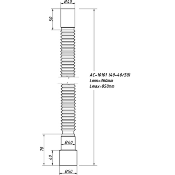 Сифон д/поддона h=65мм 1 1/2"x90/40 хром АНИ Пласт E320C
