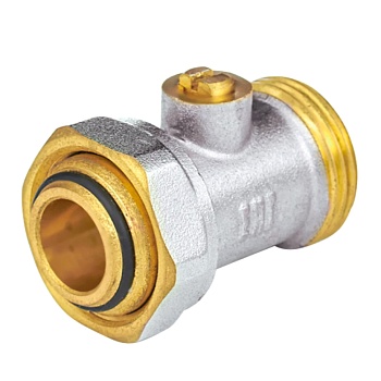 Узел Н-образный прямой с шаровыми затворами 3/4"В  x  3/4" «евроконус» VALOGIN
