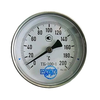 Термометр биметалл ТБ100 160С Дк100 L=40 G1/2" осев Метер