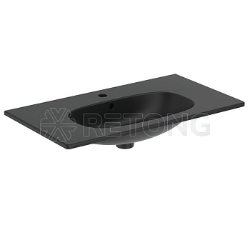 Умывальник меб TESI 80 1/отв черн б/к Ideal Standard T3509V3