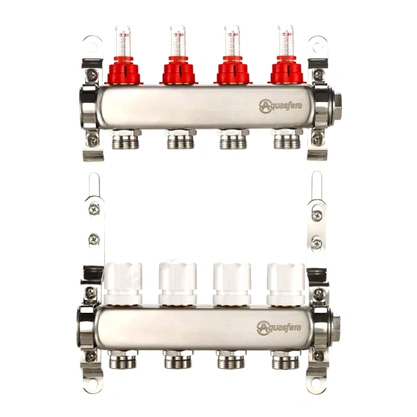 Группа коллект нерж расход 1" м/м 8в 3/4" ЕК н/р Aquasfera 9503-07