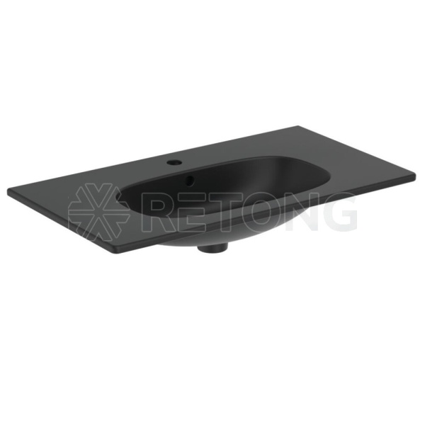 Умывальник меб TESI 80 1/отв черн б/к Ideal Standard T3509V3