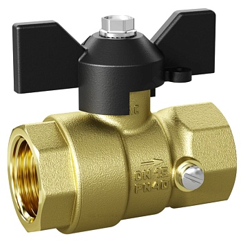 Кран д/ман шар лат Pride G1/2"-М20х1,5 Ру40 м/м баб LD 44.342.15.20