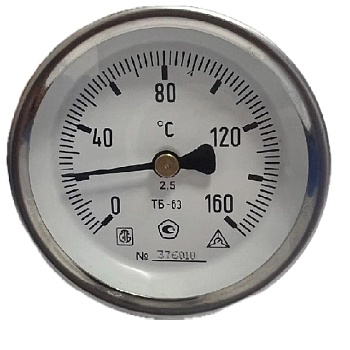 Термометр биметалл ТБ-100 120С Дк100 L=100 G1/2" осев Багория