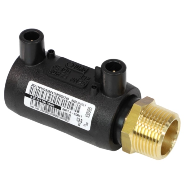 Переход ПЭ100 эл/св Дн63х2" НР Ру25 SDR7,4 EUROSTANDARD 2161160063