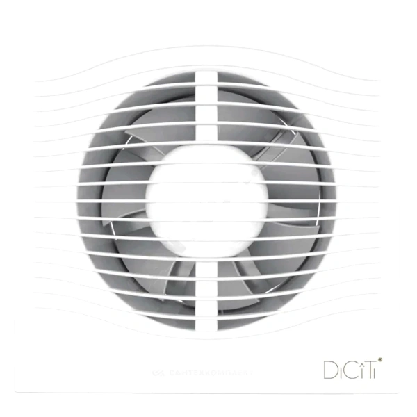 Вентилятор накладной пласт D125 обр клап бел DICITI SLIM 5C