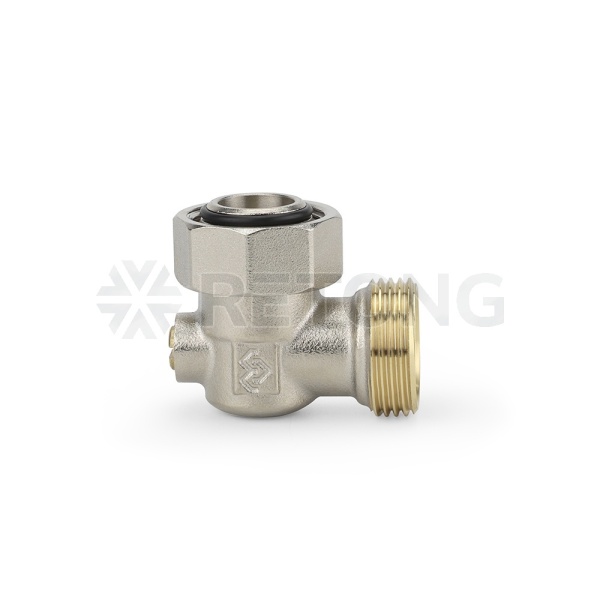 Узел нижнего подключения Varmega VM14201 3/4" НР-ВР, угловой, одинарный раздельный, для двухтрубных