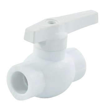 Кран шаровой PP-R бел Дн25 VALFEX 10144025