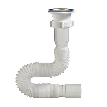 Сифон умыв гофр 1 1/2"x40 L=290-650мм нерж/сетка Орио А-30151