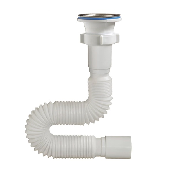 Сифон умыв гофр 1 1/2"x40 L=290-650мм нерж/сетка Орио А-30151
