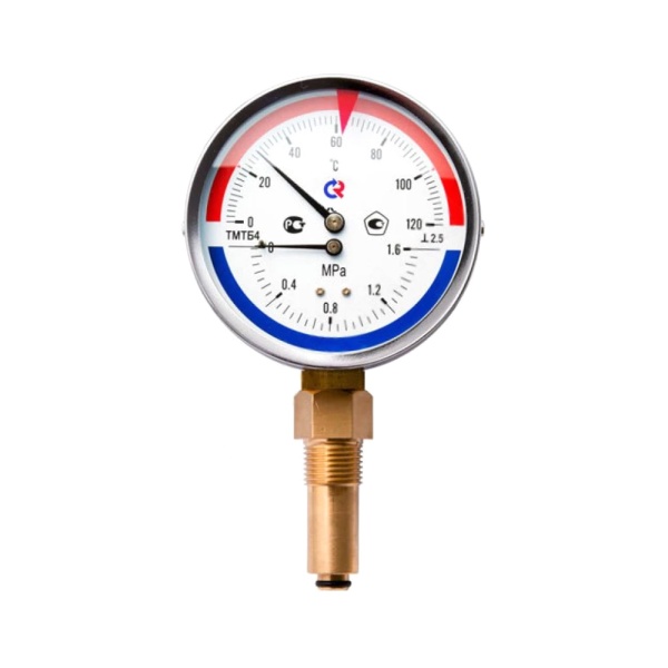 Термоманометр рад ТМТБ-31Р.1 120С 0-1,0МПа Дк80 G1/2" L=46мм Росма 00000002331