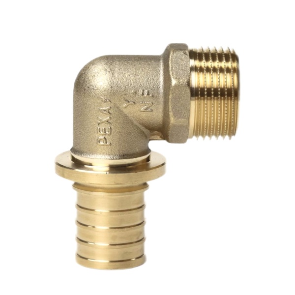 Угольник PE-X бр аксиал Дн16х1/2" НР RX+ Рехау 14563473001