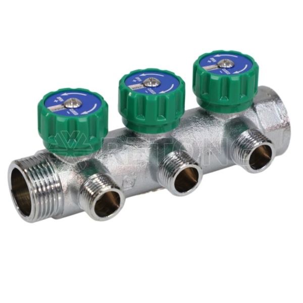 Коллектор лат клап рег 1" м/р 3в 1/2" ПУ н/р 45мм M110 SantechSystems