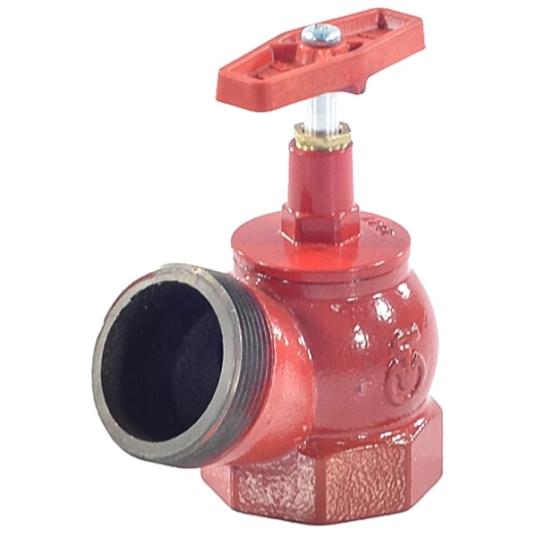 Клапан пожарный чуг угловой Ду50 Ру16 ВР/НР 125 гр Цветлит ПК50 ZW80001