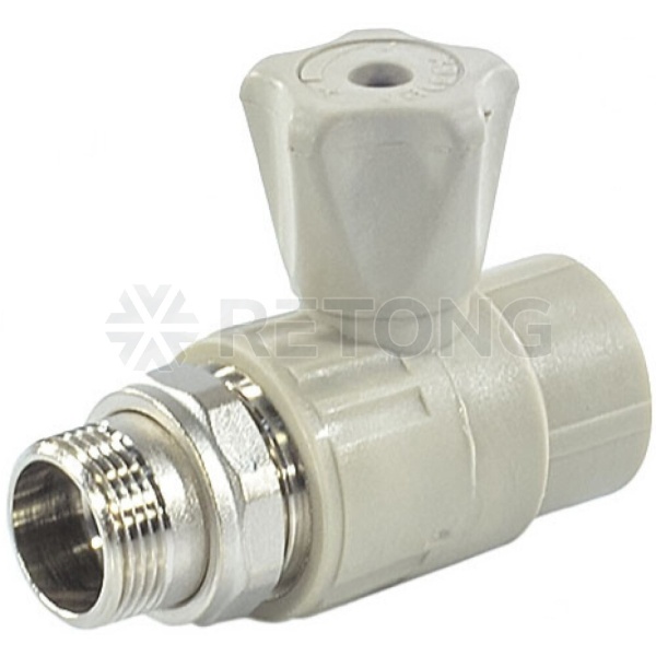 Кран шаровой PP-R сер Дн20х1/2" НР прям д/рад VALFEX 10149020Г