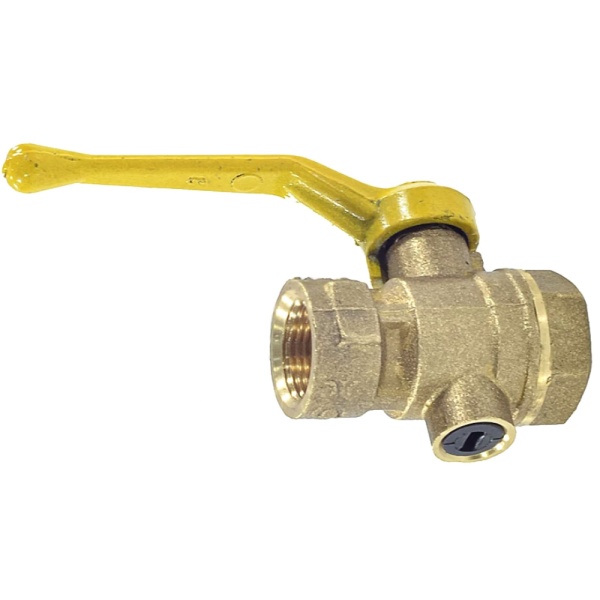 Кран д/ман шар лат 11Б27п10 G1/2"-М20х1,5 Ру16 м/м рук газ Цветлит ZW10019