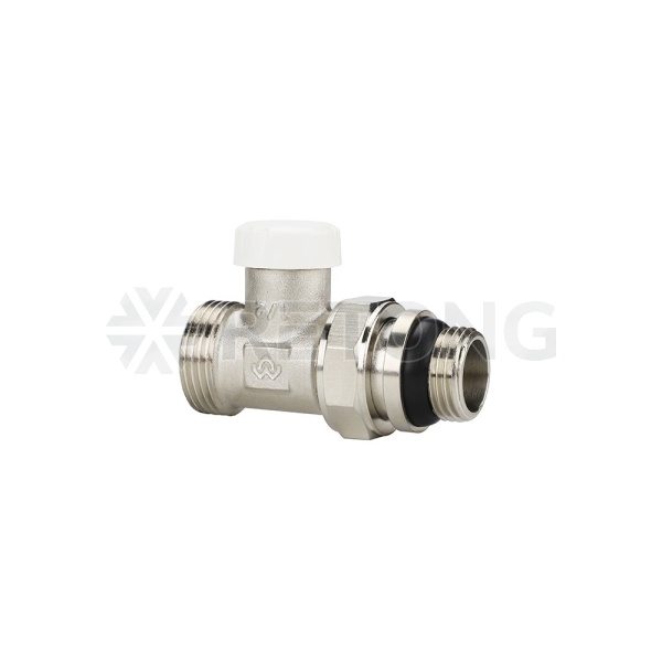 Запорный радиаторный клапан (вентиль) ручной регулировки Varmega VM10312, 1/2" x 3/4"EK НР, прямой,