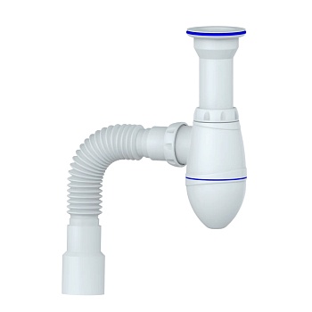 Сифон умыв бут 1 1/2"x40 гофр 40х40/50 пласт/сетка Unicorn A120P
